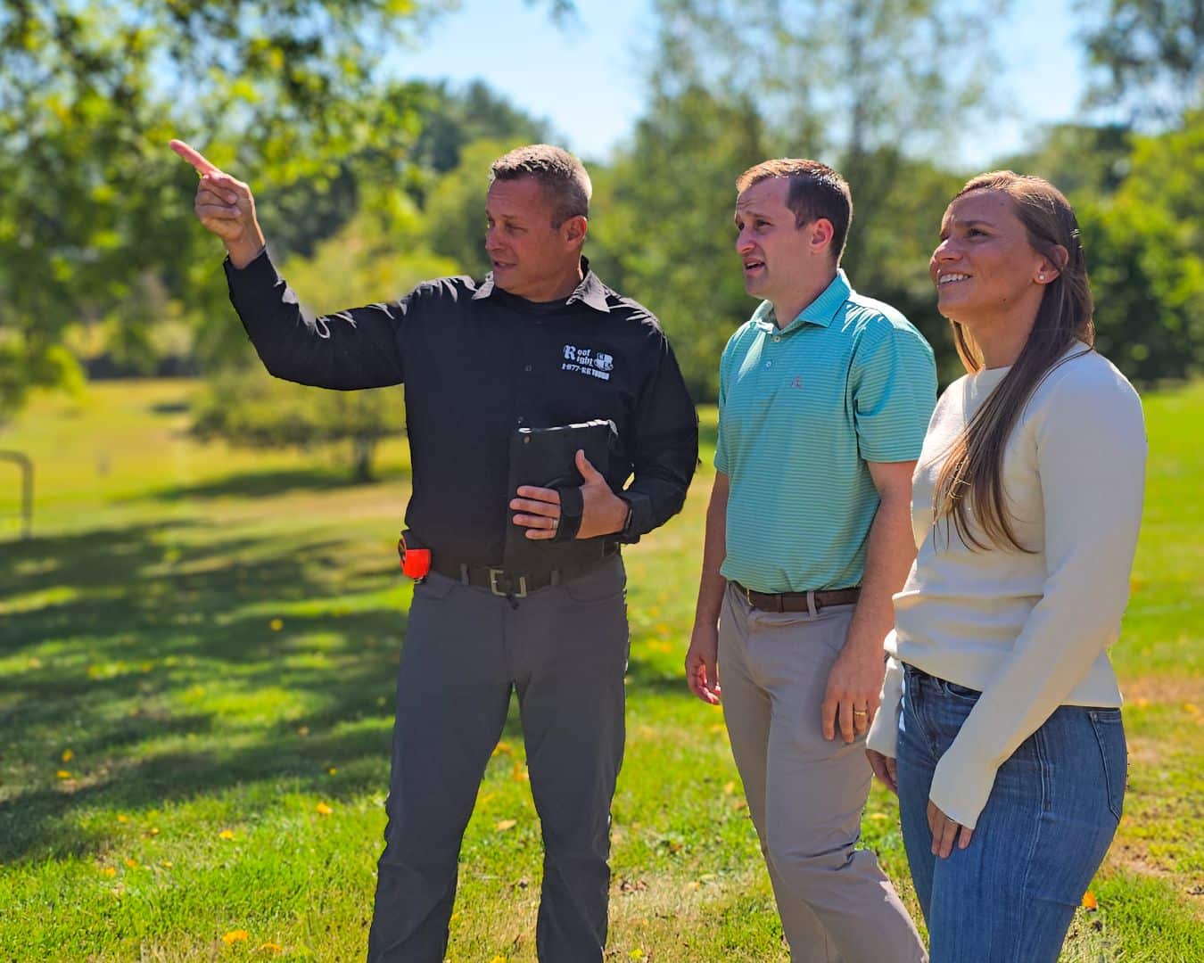 Randy Talking to Customer