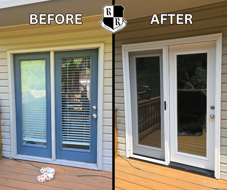 This is a photo of a completed Provia door replacement in Owings Mills, MD performed by Roof Right.
