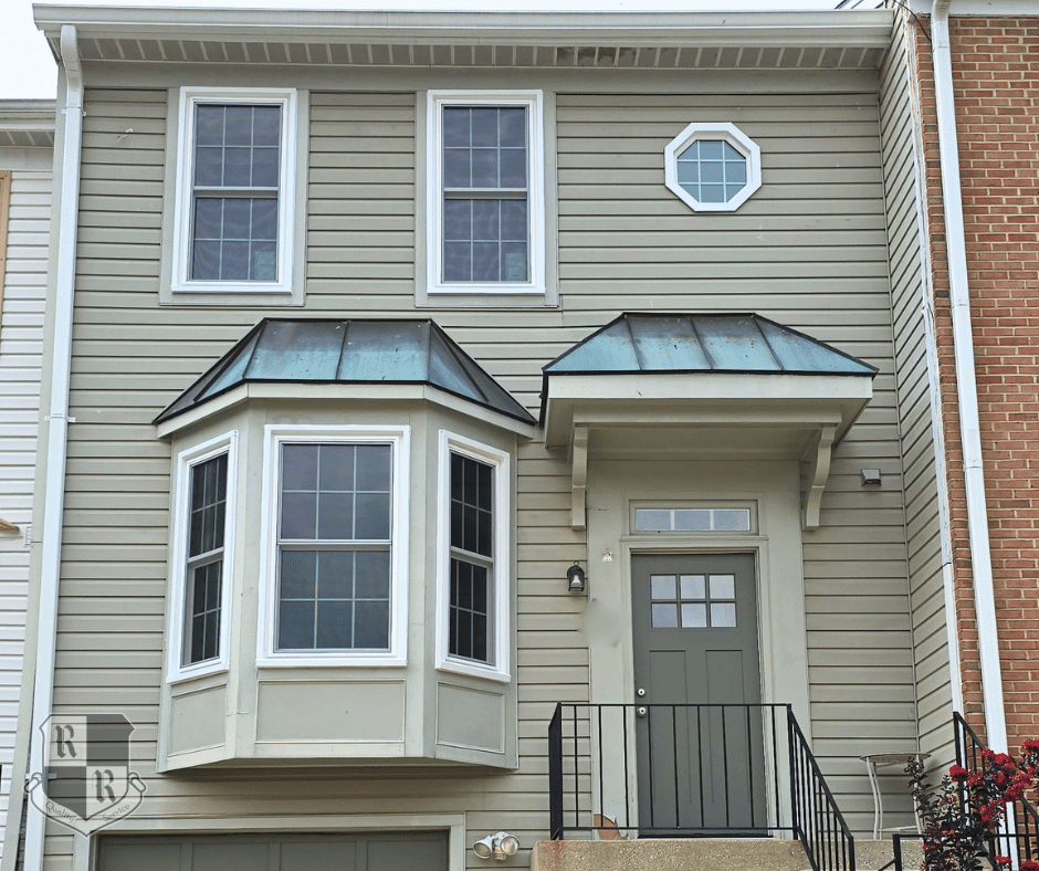 This is a photo of a completed Provia window replacement in Owings Mills, MD performed by Roof Right.