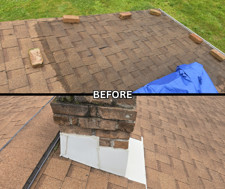 This is a roof repair completed in Westminster, MD by Roof Right using Owens Corning Oakridge shingles in Desert Tan.