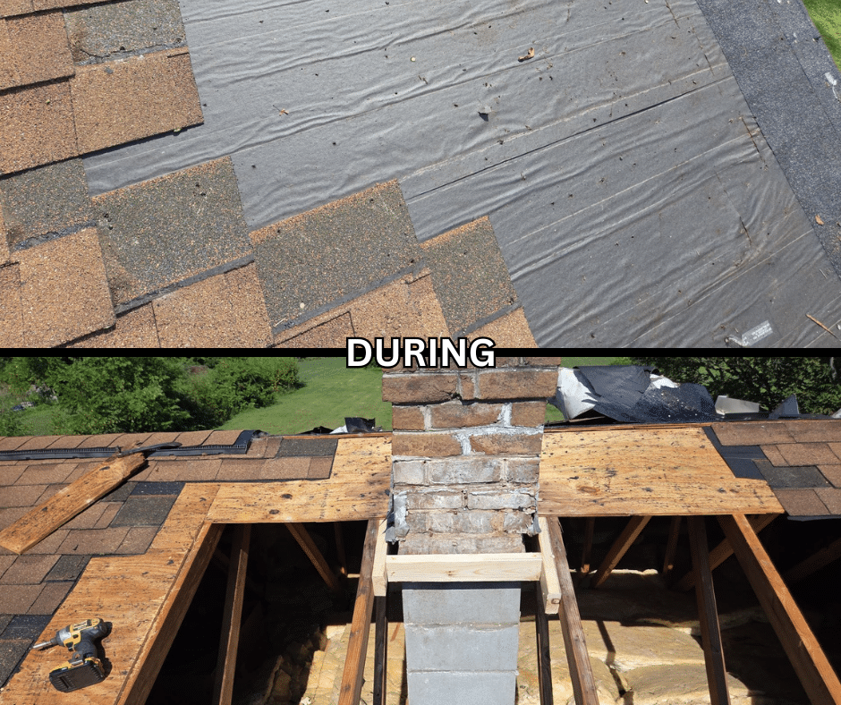 This is a roof repair completed in Westminster, MD by Roof Right using Owens Corning Oakridge shingles in Desert Tan.